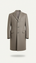Stone Taupe Tailored Overcoat