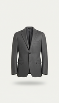 Graphite Grey Italian Wool Two-Button Blazer