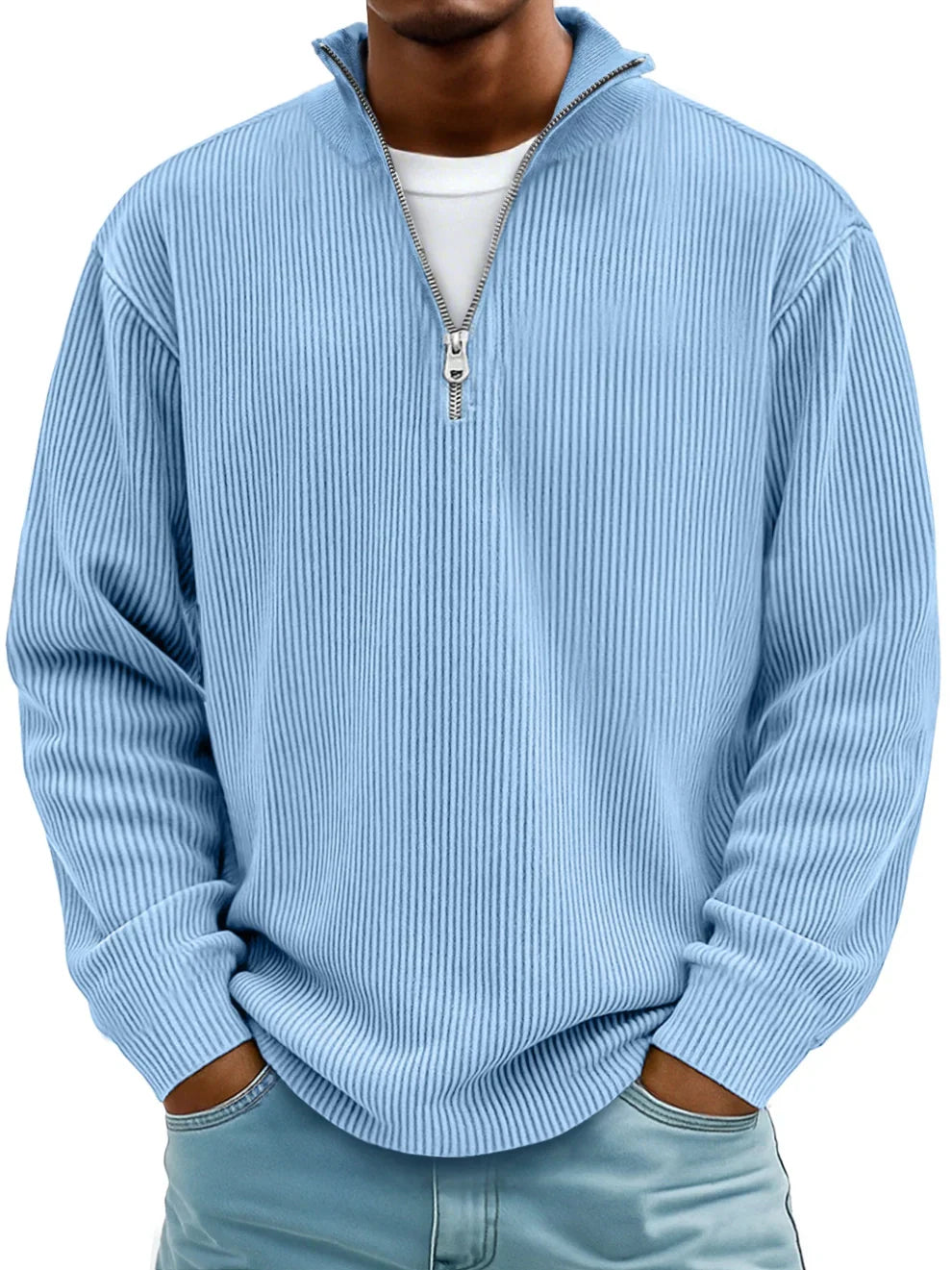 Classic Quarter Zip Knit Jumper