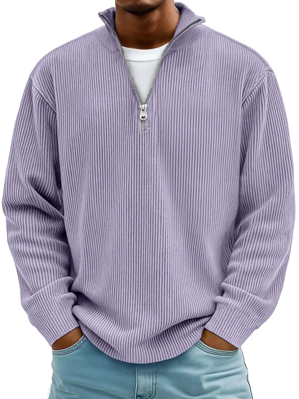 Classic Quarter Zip Knit Jumper