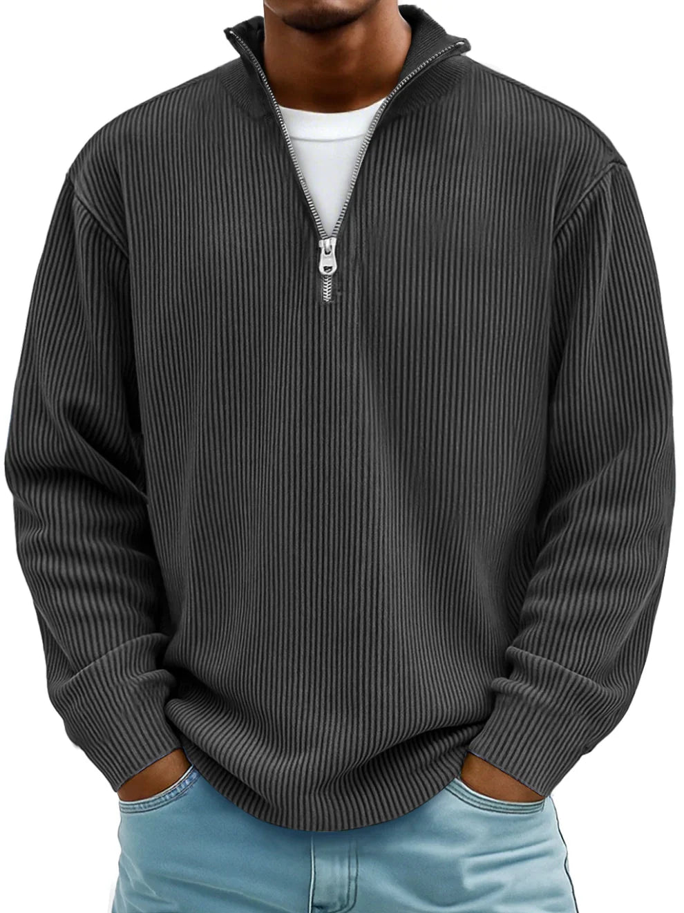 Classic Quarter Zip Knit Jumper