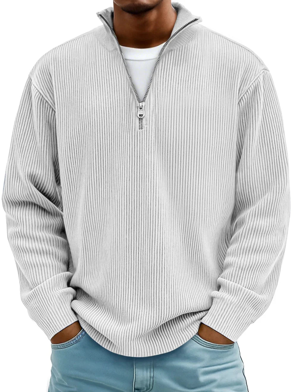 Classic Quarter Zip Knit Jumper