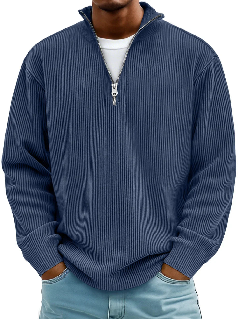 Classic Quarter Zip Knit Jumper