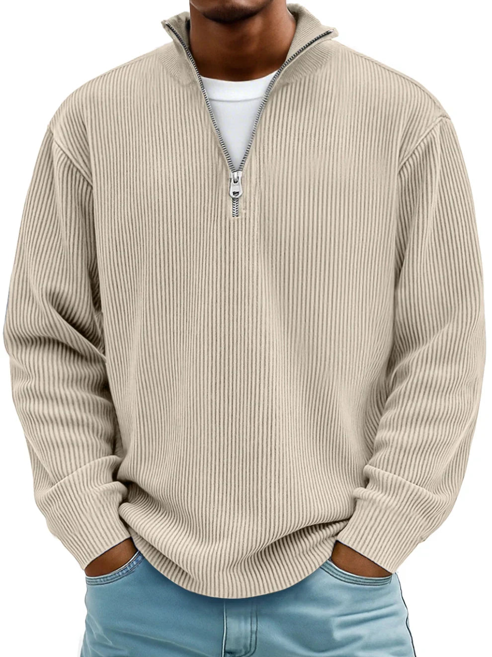 Classic Quarter Zip Knit Jumper