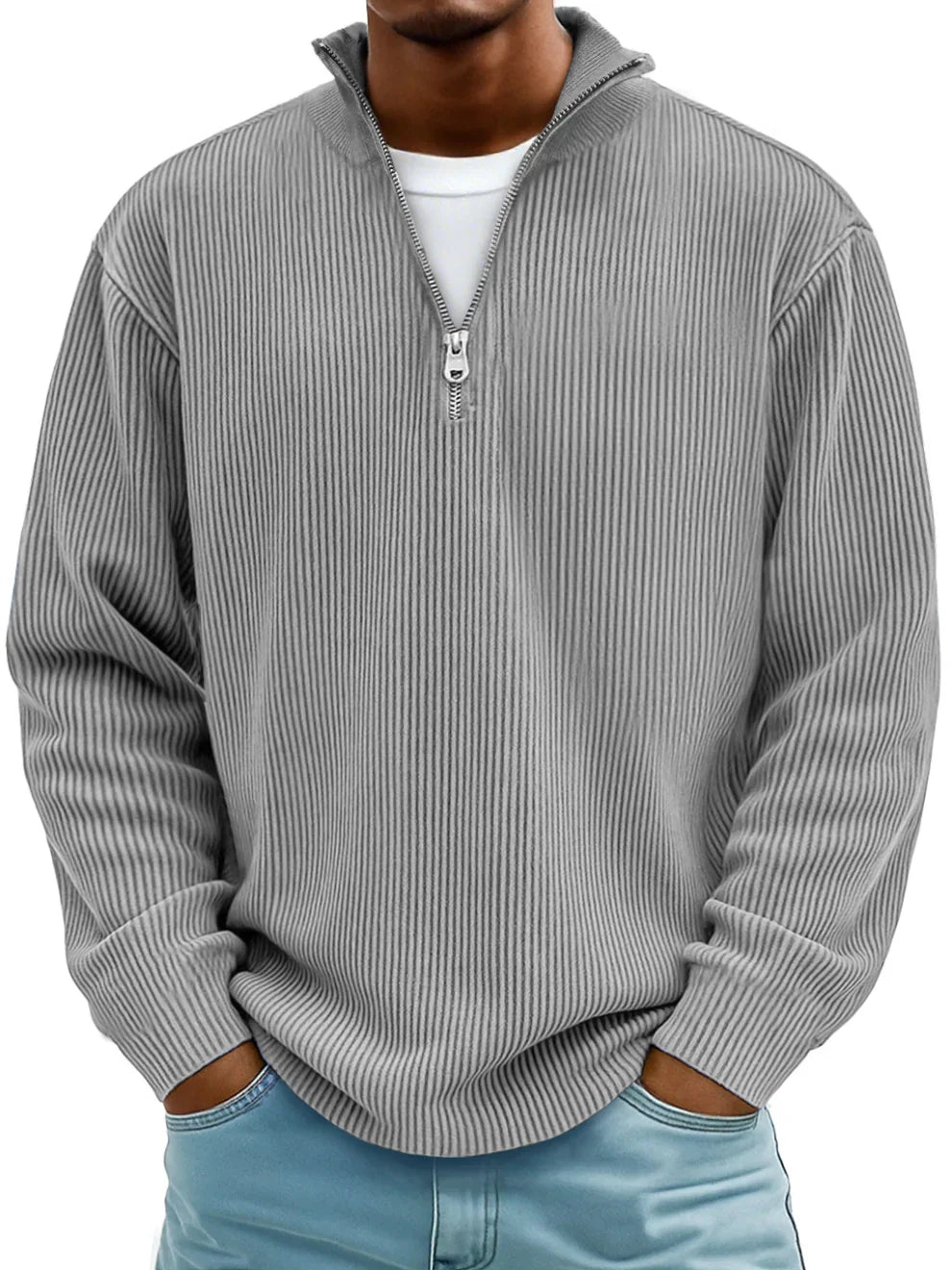 Classic Quarter Zip Knit Jumper
